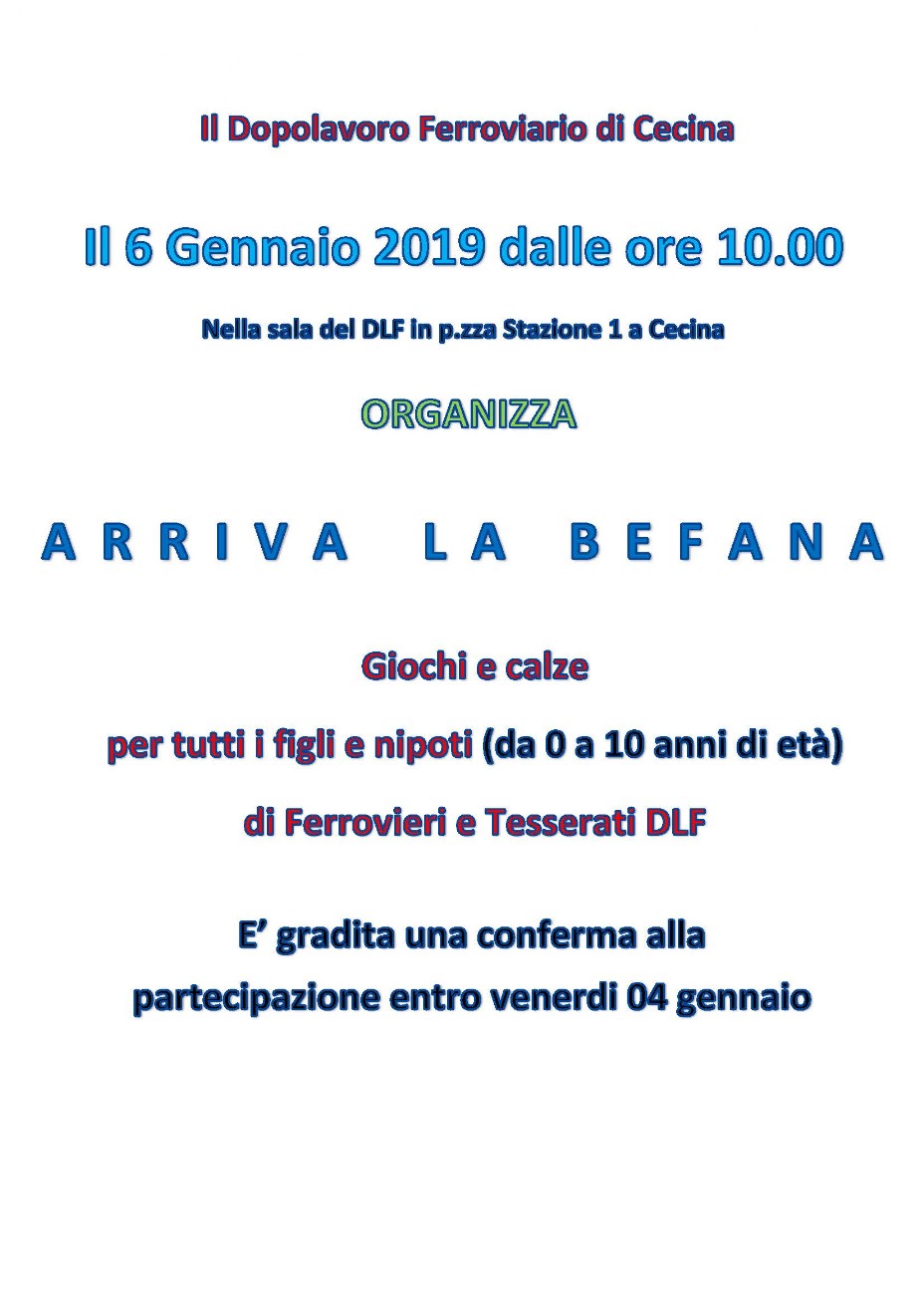 Arriva la Befana 2019