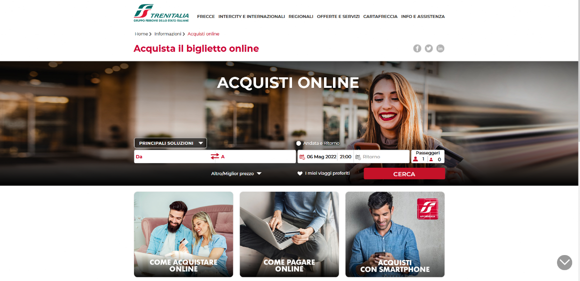 acquista biglietto Trenitalia